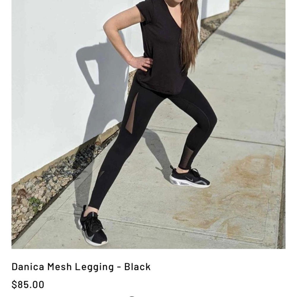 Danica mesh leggings in black